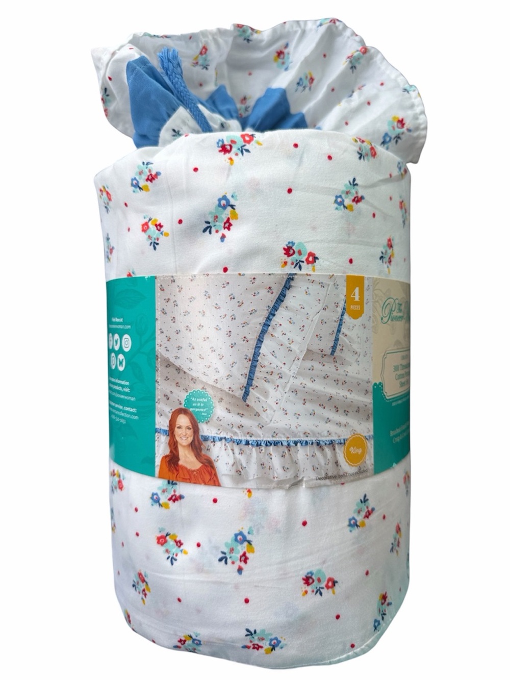 KING The Pioneer Woman Floral Ditsy Cotton Percale Sheet Set King Size Sheets